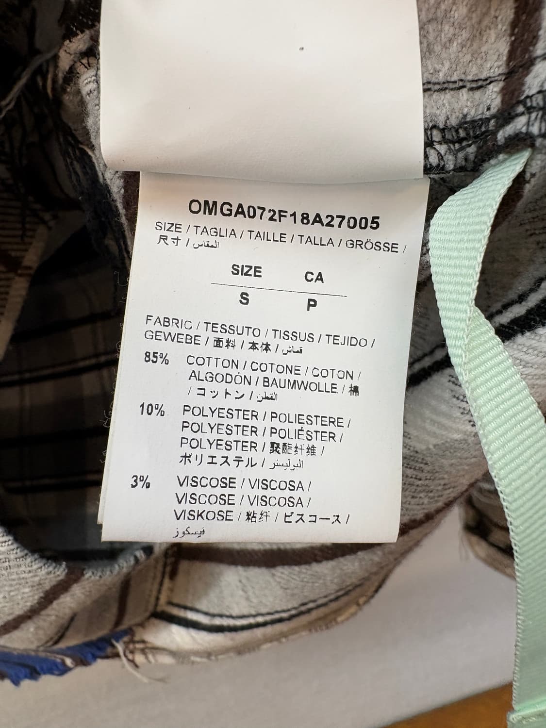 오프화이트 체크셔츠 상품이미지5