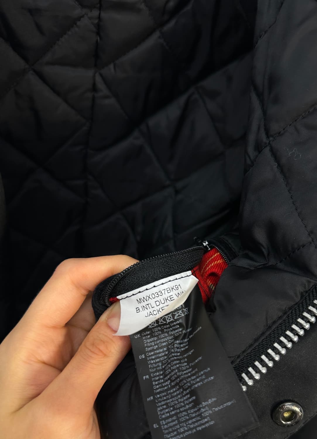 바버 Barbour 듀크 자켓 (퀼팅누빔안감) S 상품이미지6