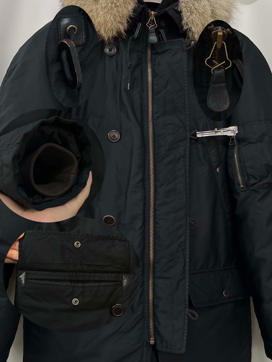 폴로 랄프로렌 N3B 블랙 코요테퍼 스노클 다운 파카 자켓 상품이미지6