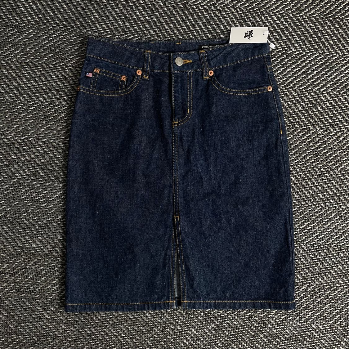 폴로 랄프로렌 가죽 패치 데님 스커트o 2826 상품이미지2