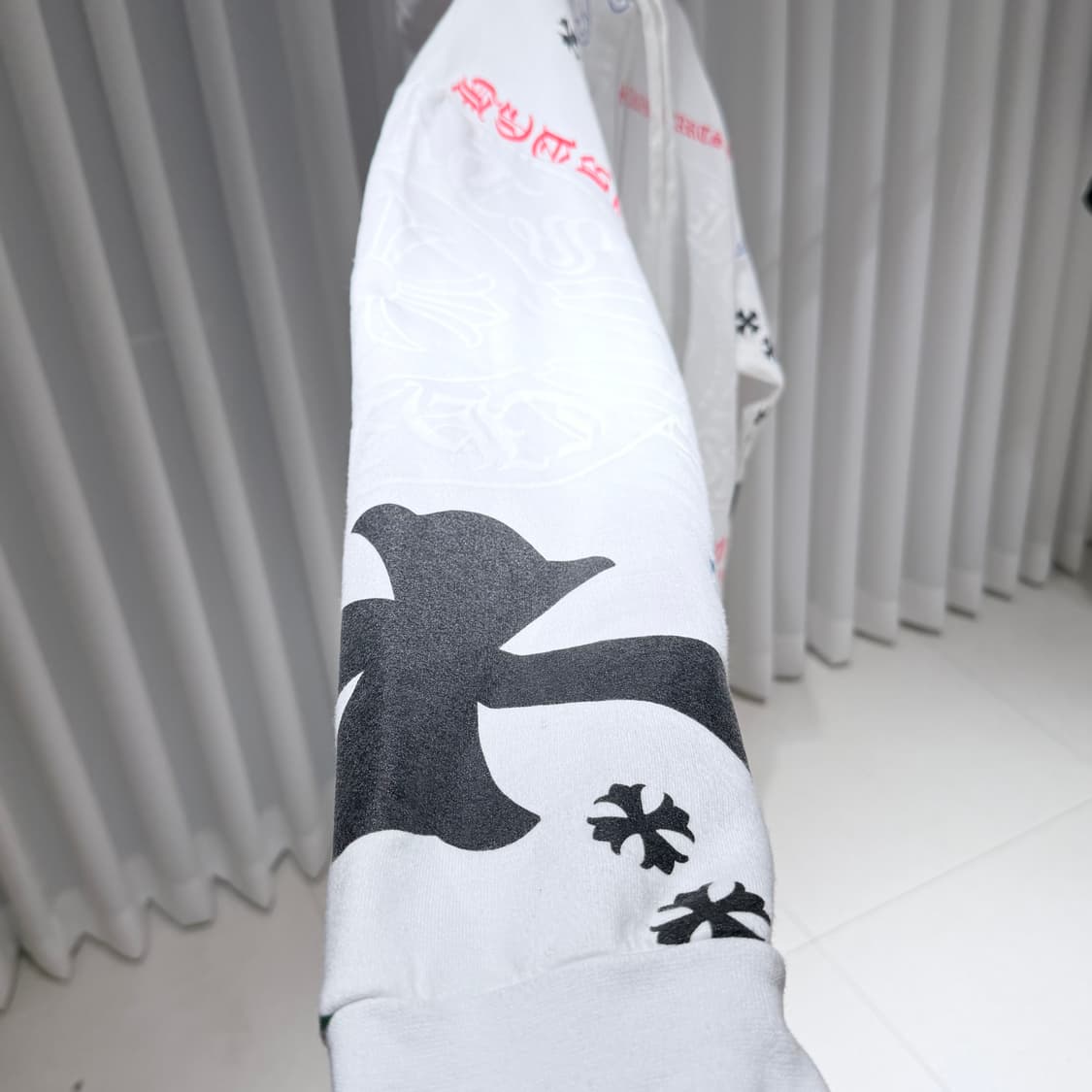 (A/XL) / 크롬하츠 스텐실 화이트 후드집업 상품이미지3