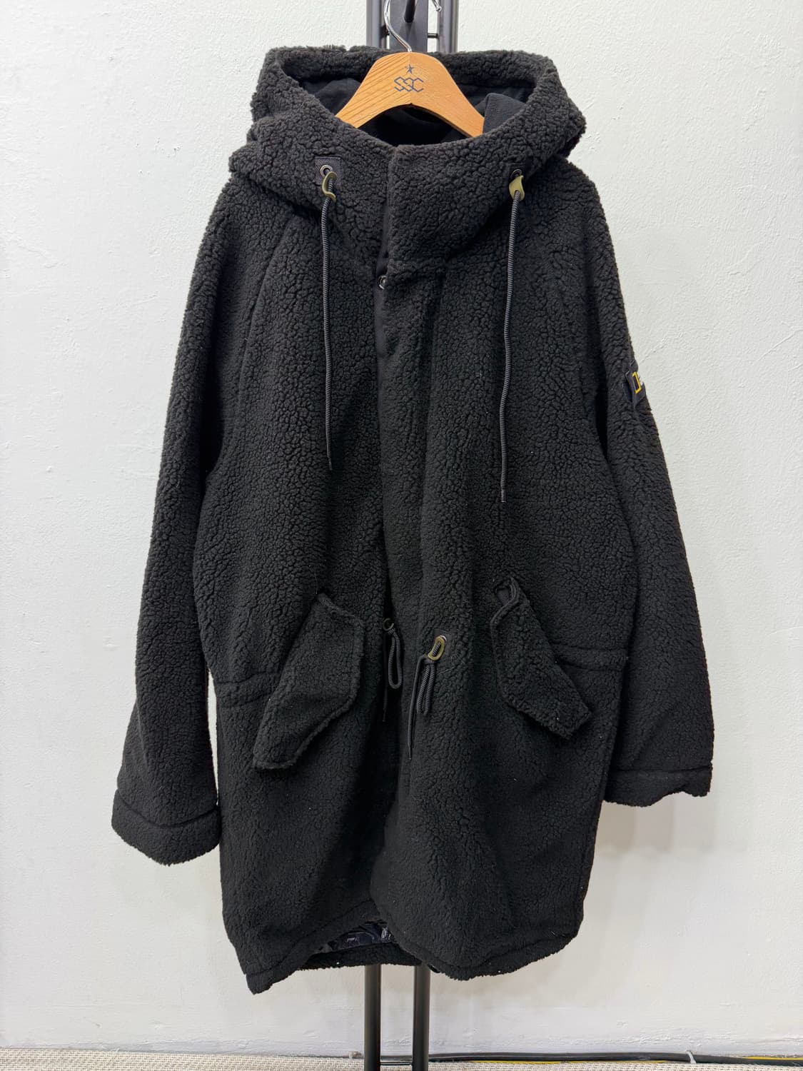 정품) 내셔널지오그래픽 남성 블랙 롱후리스 L 상품이미지1