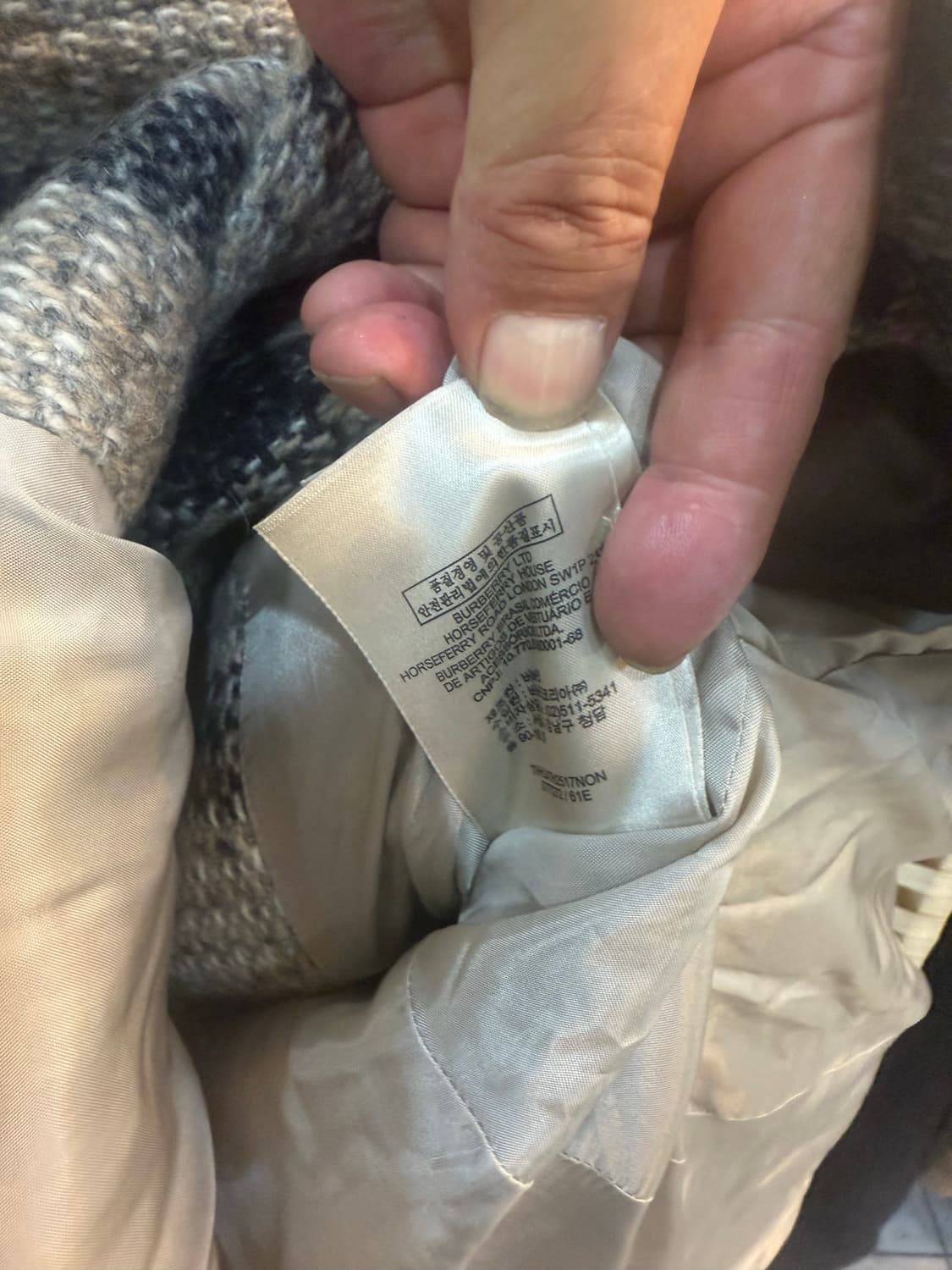 38/44-55 정품 버버리 브릿 울 노바체크 코트 팝니다 상품이미지8