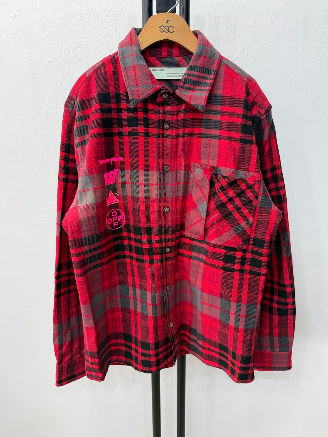 정품) 오프화이트 19ss 마리아나 플란셀 셔츠 XL 상품이미지1