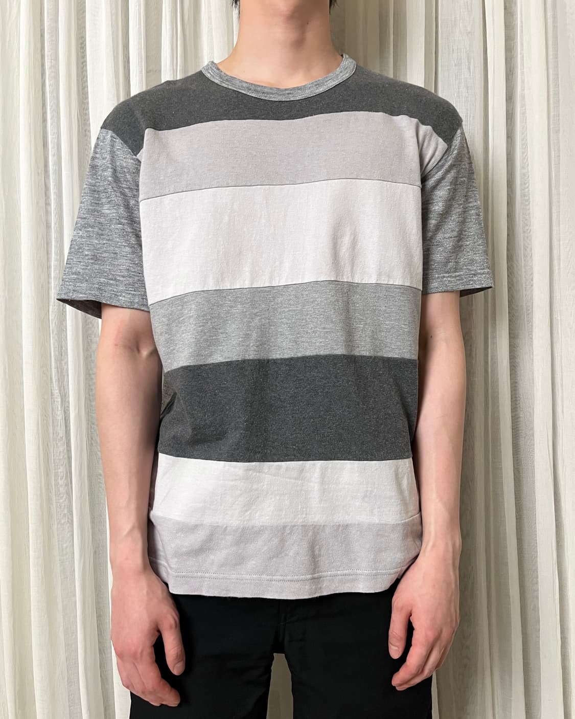 꼼데가르송 옴므 소재전환 반팔 니트 comme des garcons 상품이미지1