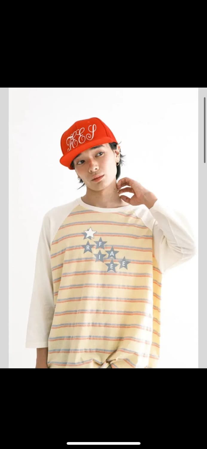 샵페어리 레인보우 레글런 티셔츠 옐로우 상품이미지1