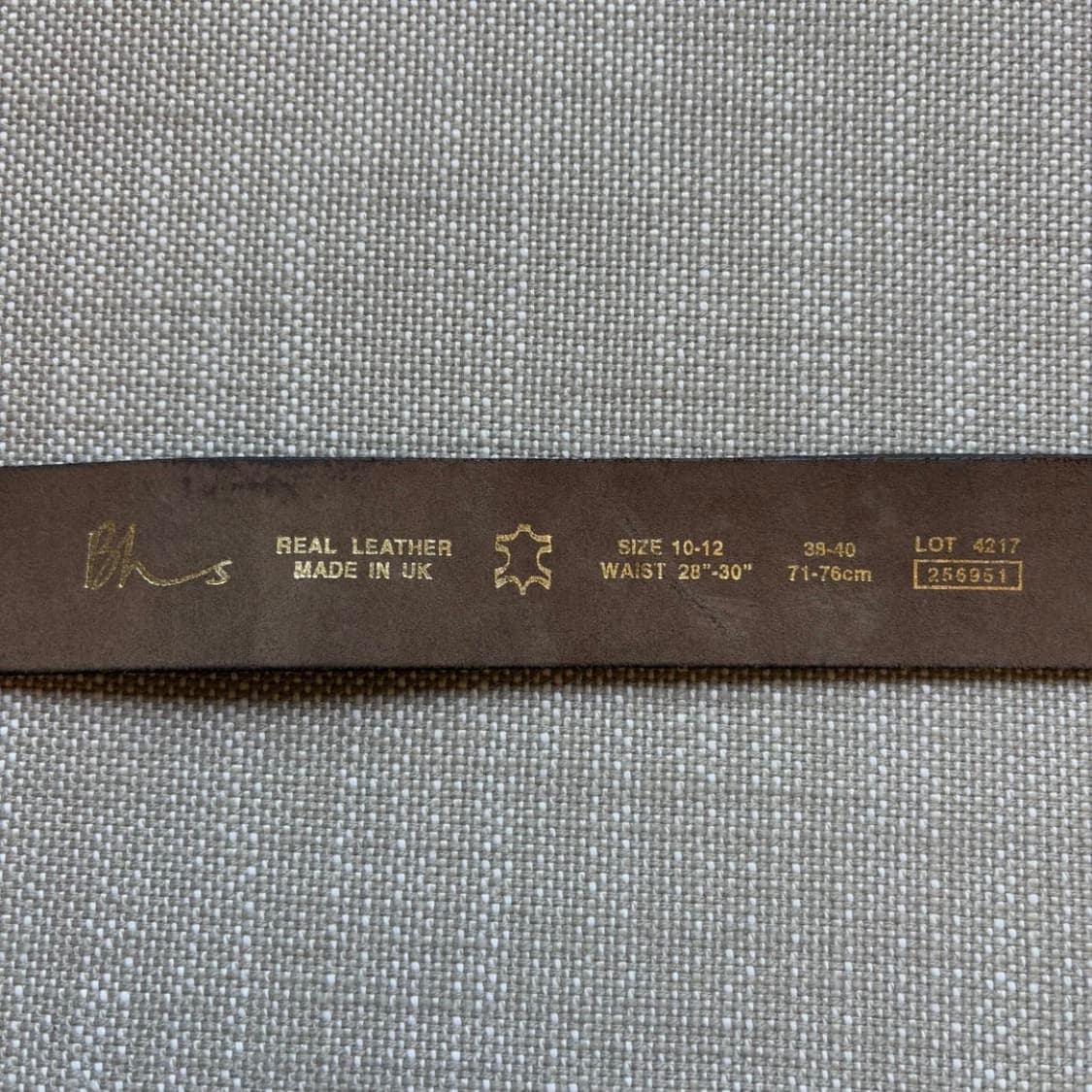 UK 다크 브라운 리얼 레더 브론즈 메탈 버클 벨트 (28-29) 상품이미지8