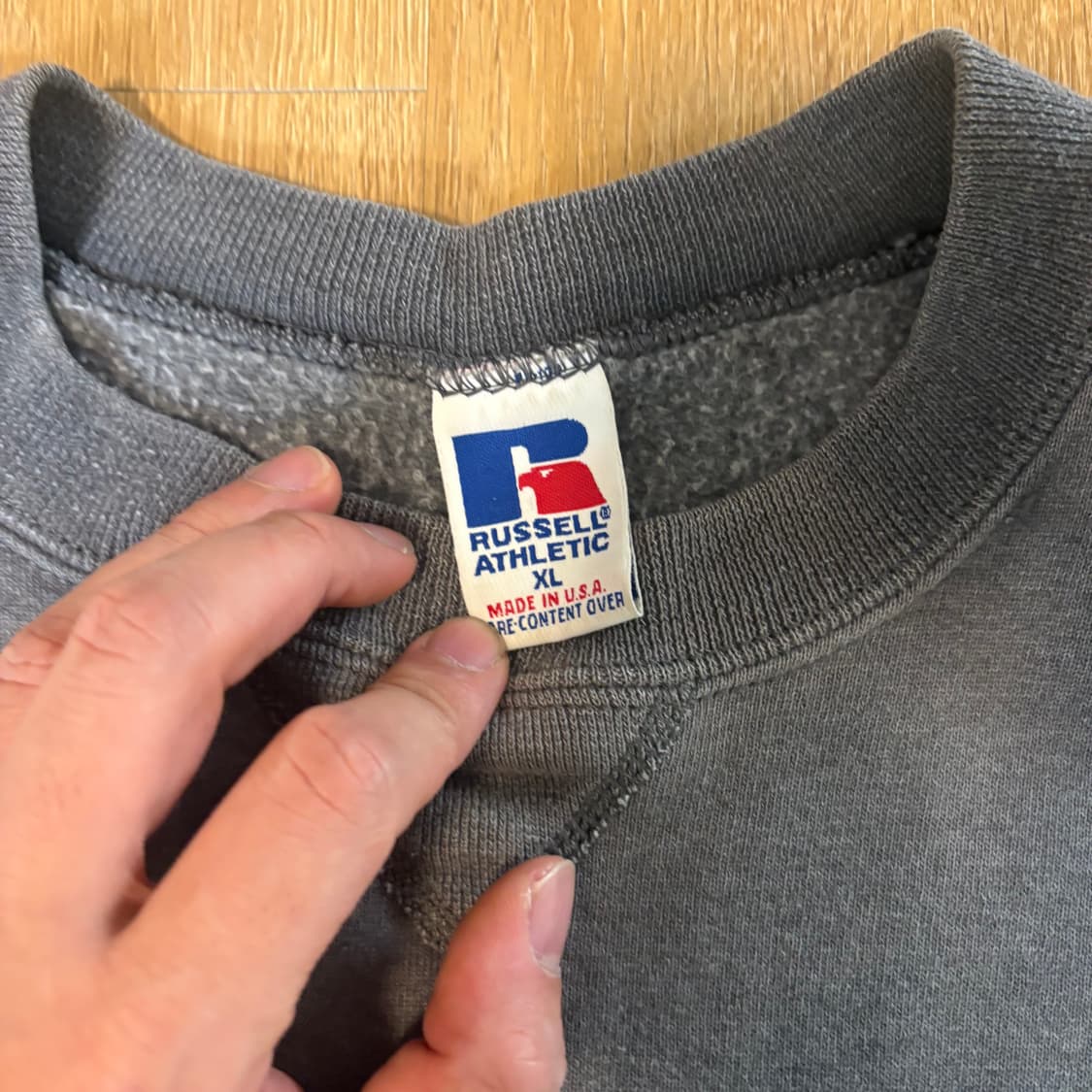 90s 러셀 선페이드 스웻셔츠 XL 상품이미지2