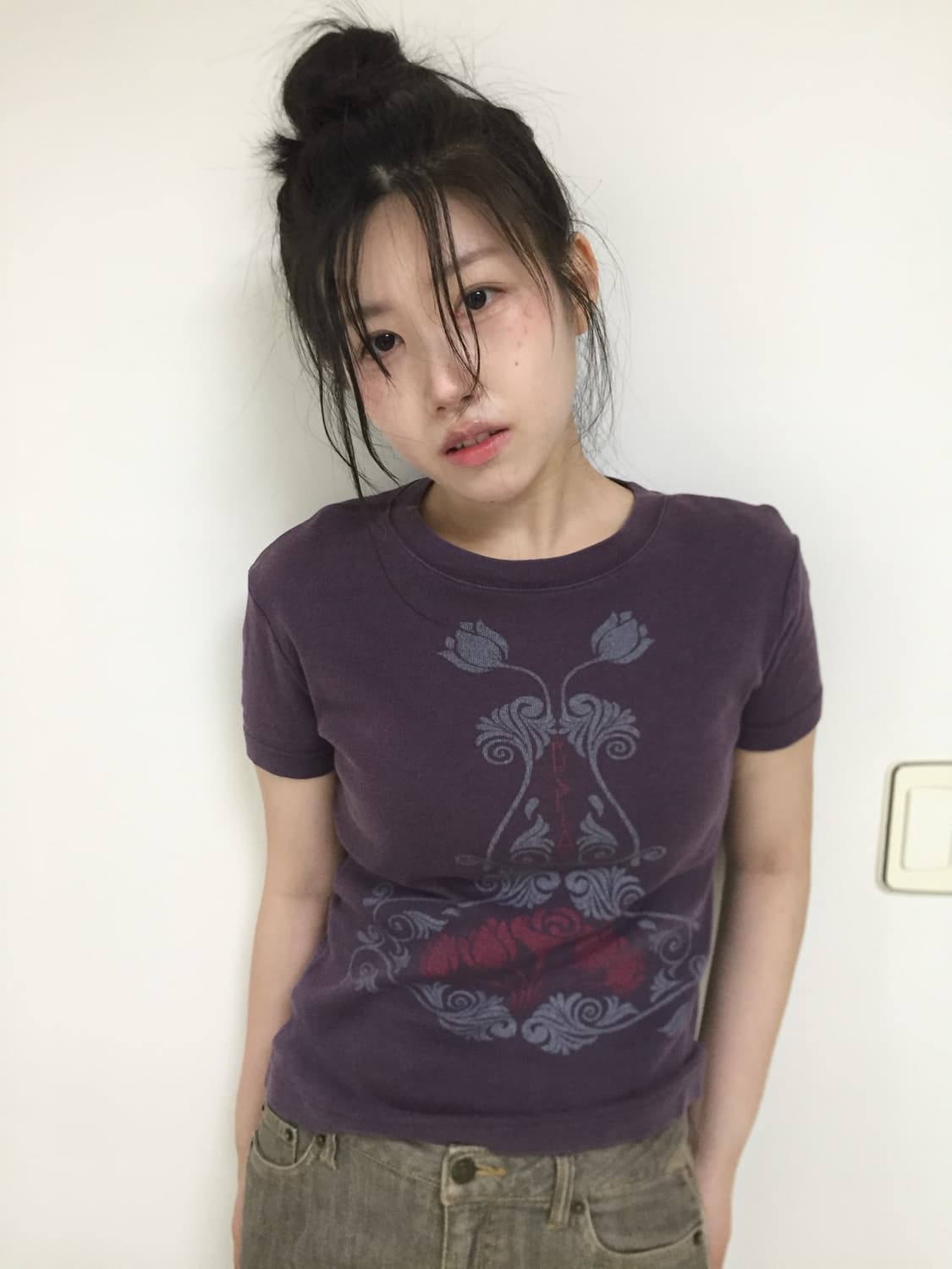 vintage purple y2k short T 상품이미지1