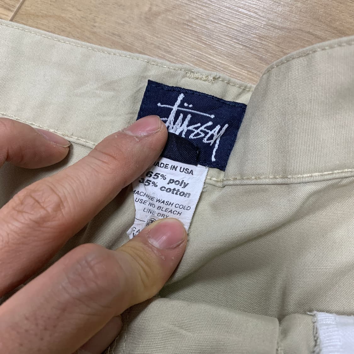 32) Stussy 스투시 90s 미국산 빈티지 카키 카고 반바지 상품이미지4