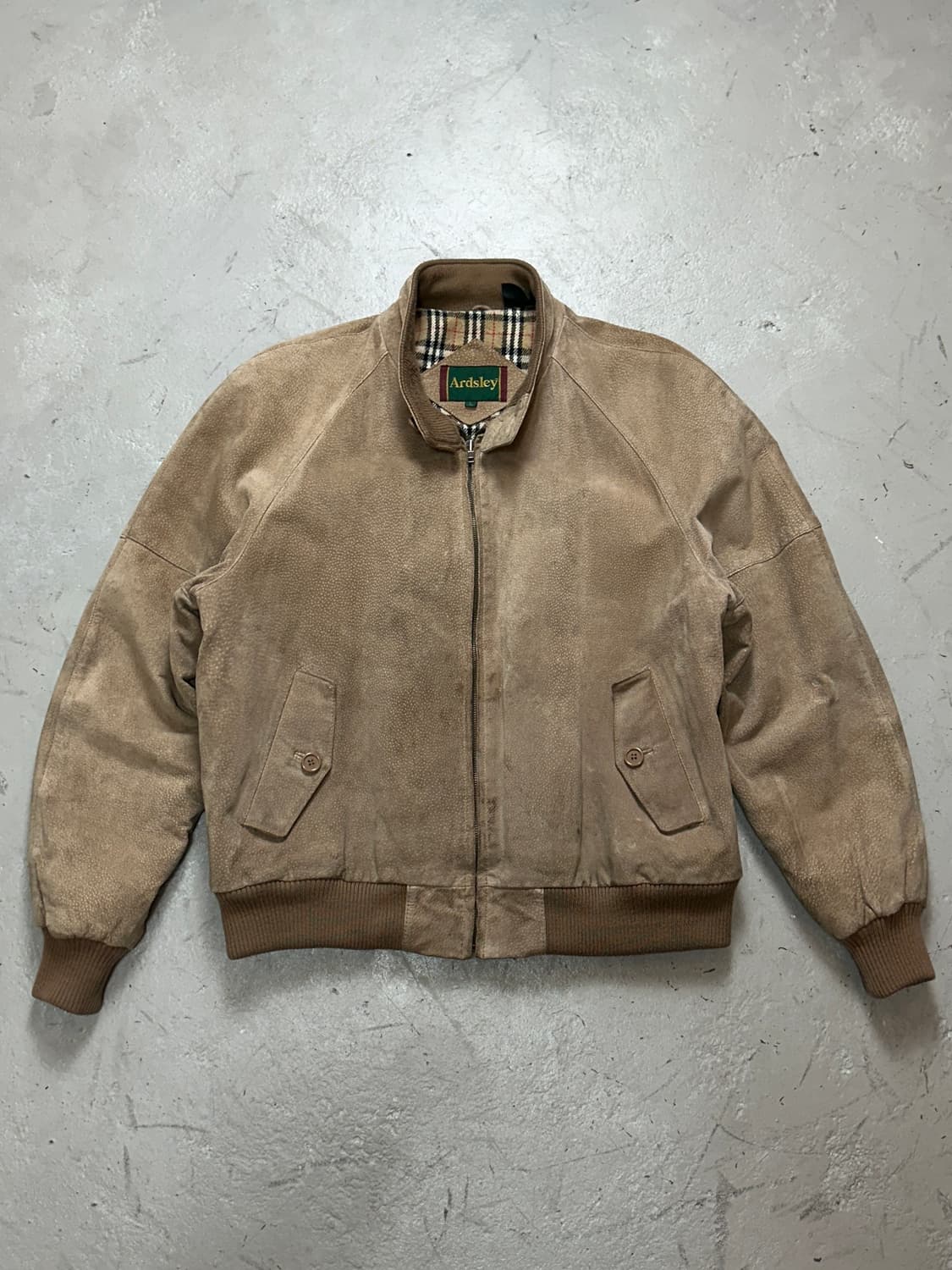 90's 피그스킨 스웨이드 봄버 자켓 상품이미지1