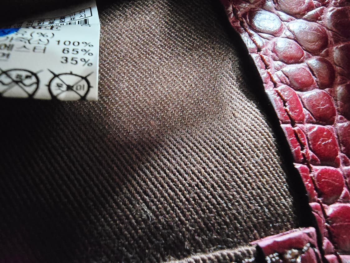 미샤 와인색 크로커다일 클러치 가방 + 태슬 상품이미지6