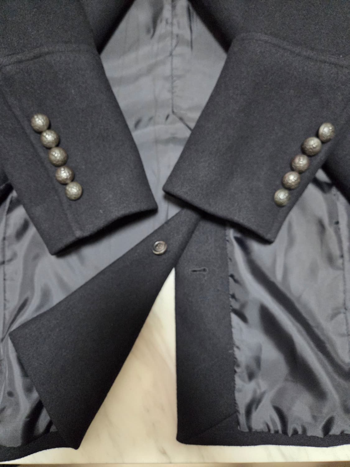 타임옴므 하이넥 싱글 코트 상품이미지5