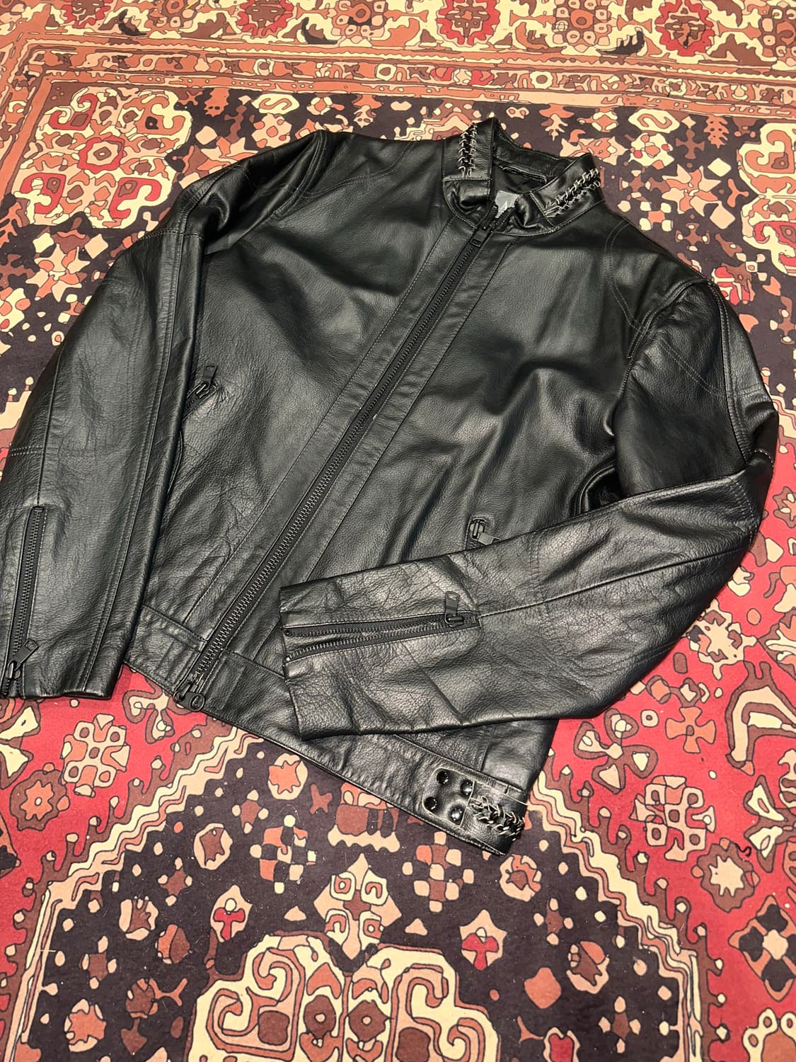 ( L-XL ) 아르마니 익스체인지 바이커자켓 라이더자켓 가죽자켓 상품이미지6