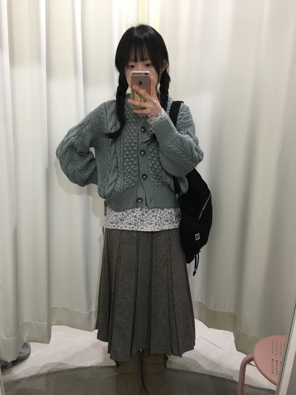 Mocha Wool Skirt 상품이미지3