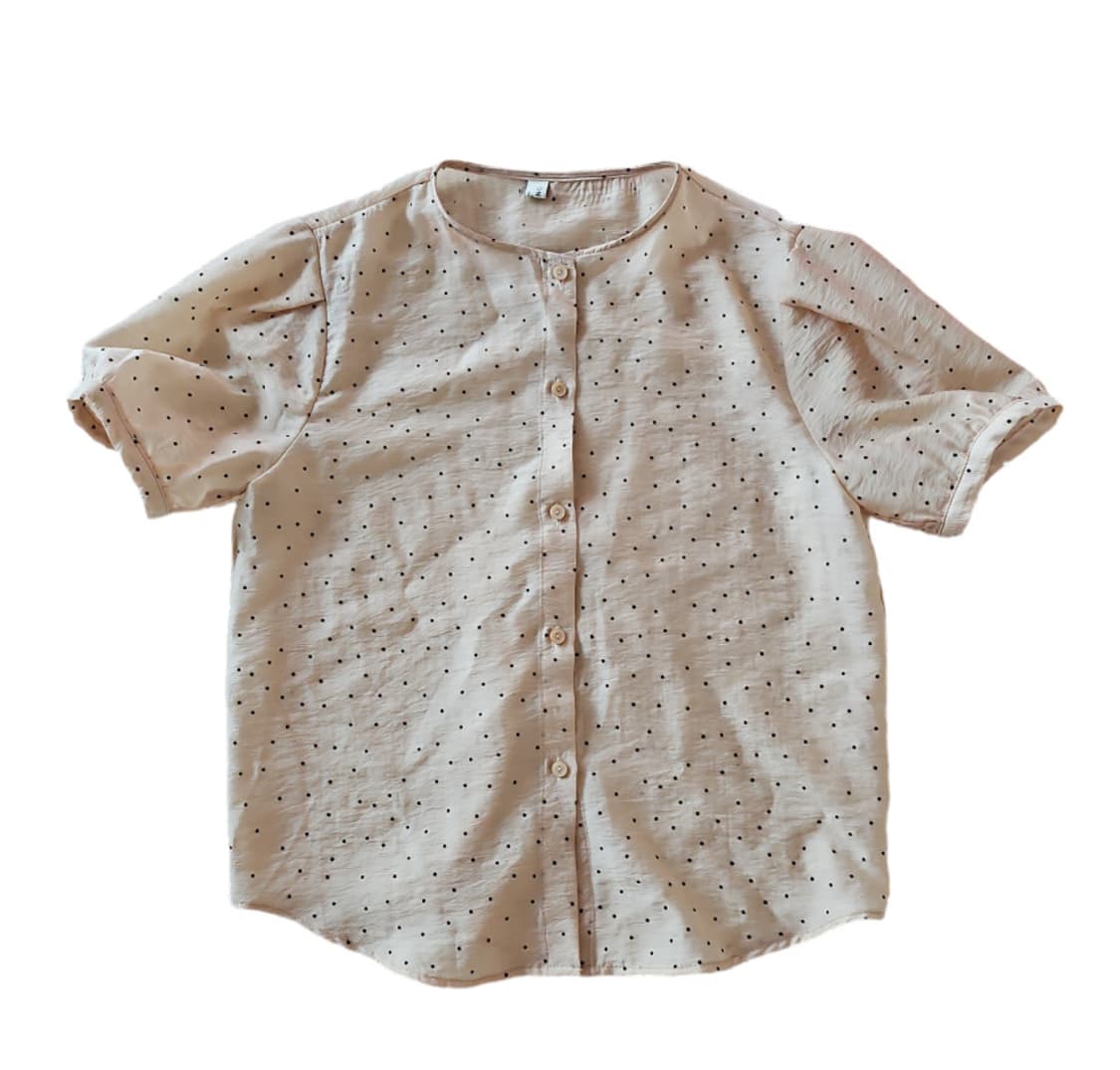 빈티지 도트 반팔 블라우스 상품이미지10