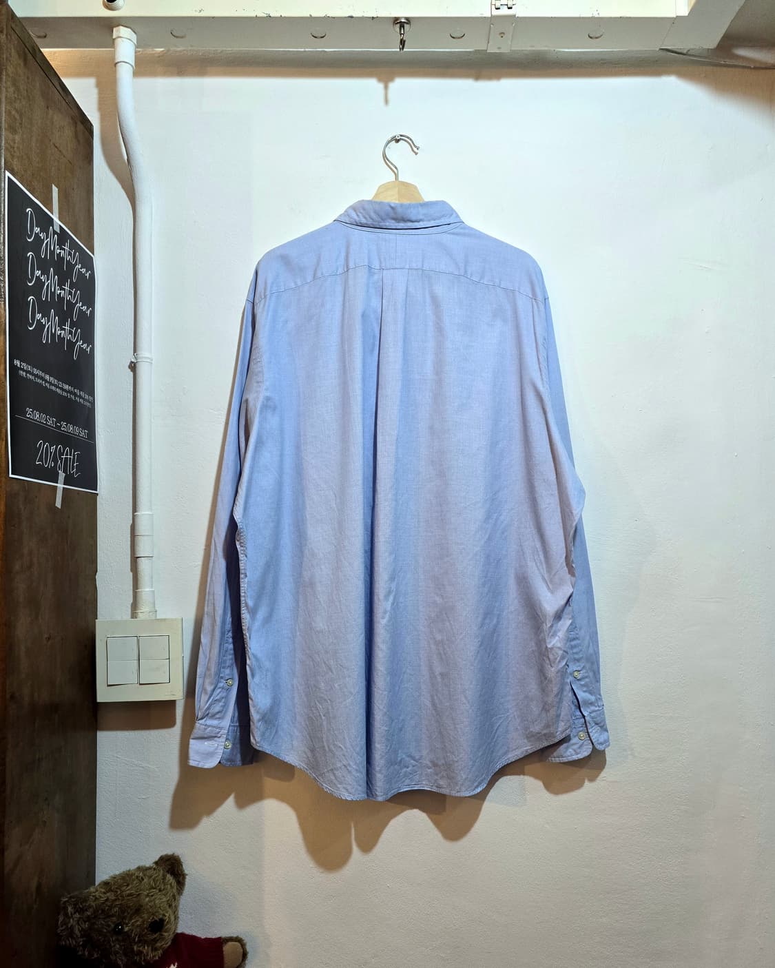 폴로 마이크로 체크 Classic Fit 셔츠 블루 (Polo) 상품이미지2