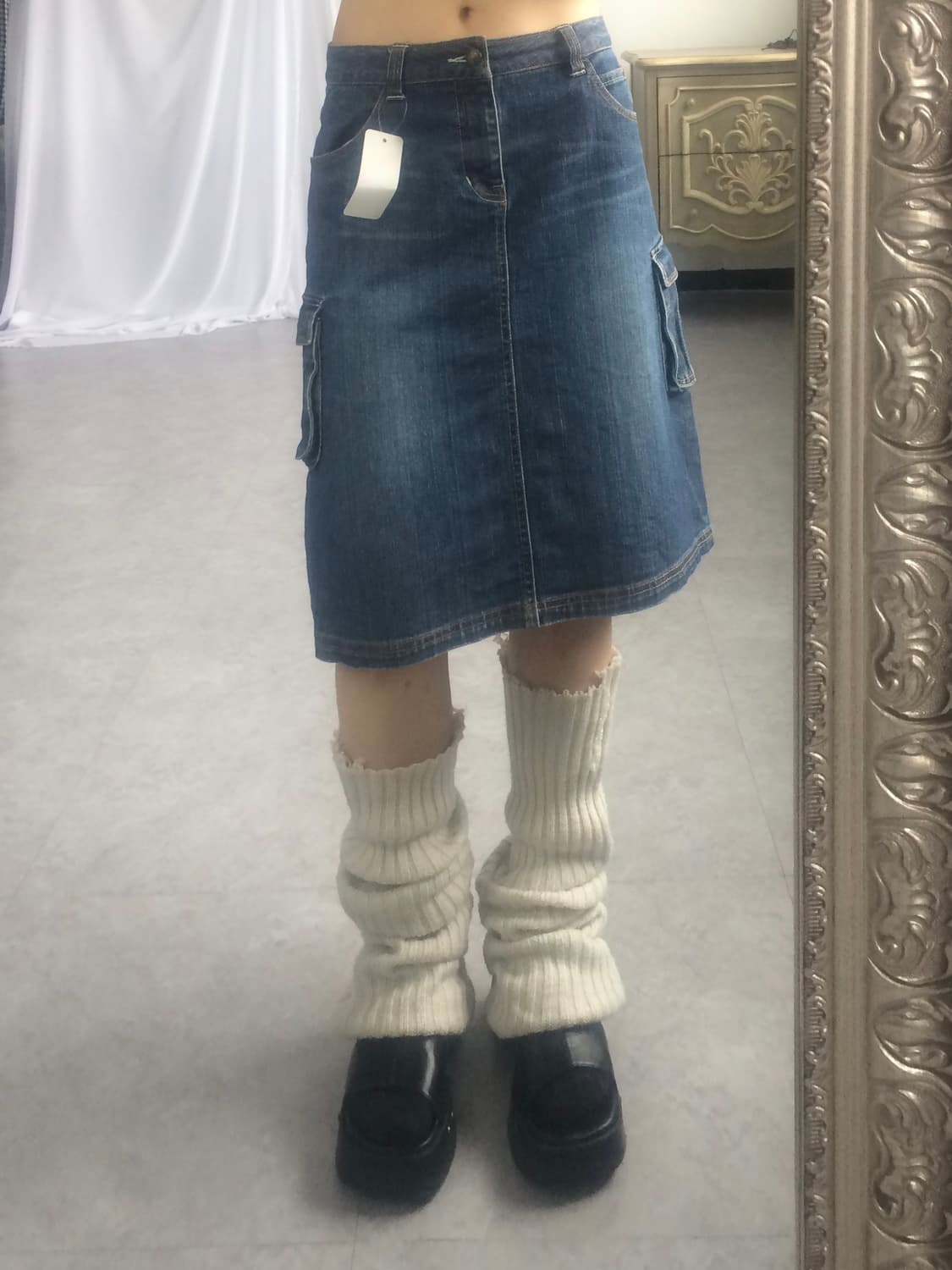 Denim cago midi skirt 상품이미지8