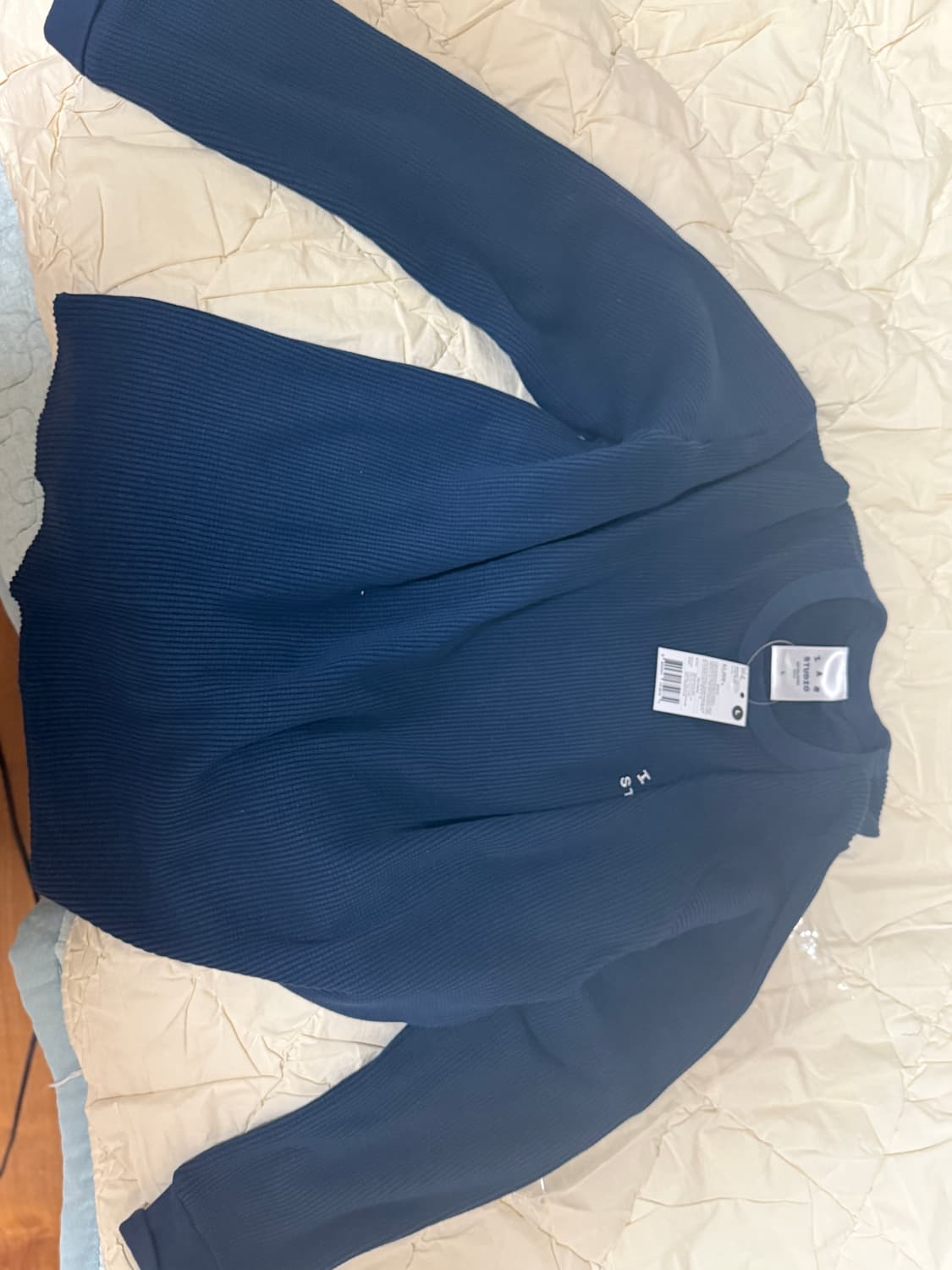 아이앱 스튜디오 와플 롱슬리브 네이비 L 새상품 상품이미지5