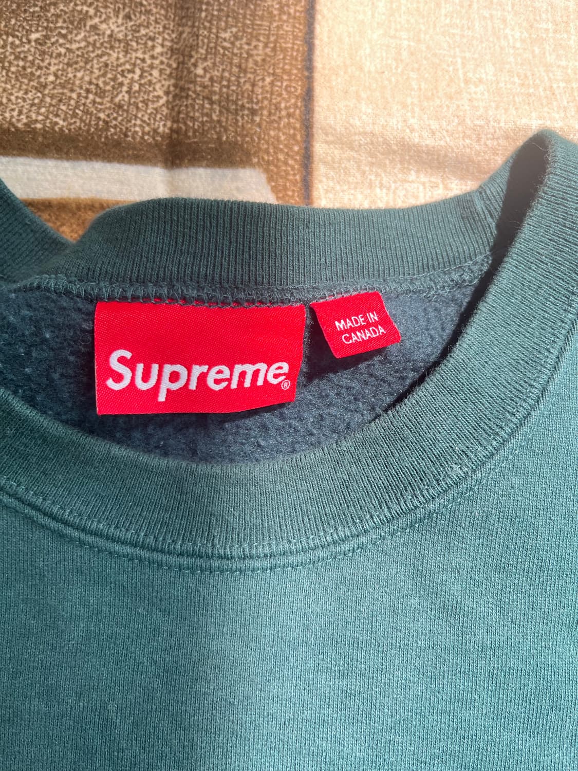 정품 슈프림 박스로고 다크파인 크루넥 XL 상품이미지3