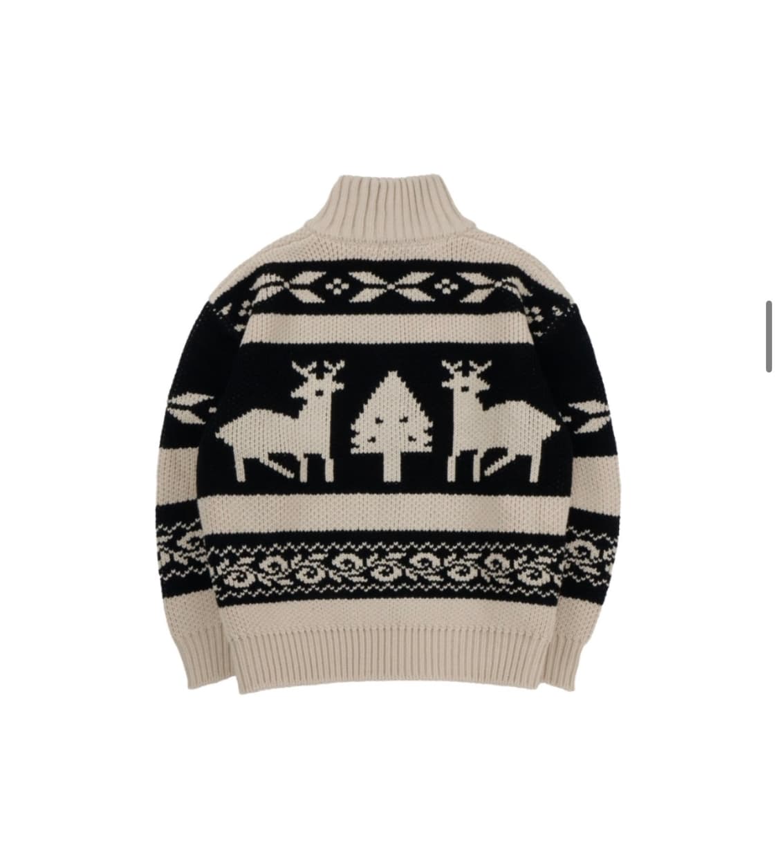 (FREE) 레더리 노르딕 니트 집업 CREAM/BLACK 판매 상품이미지6