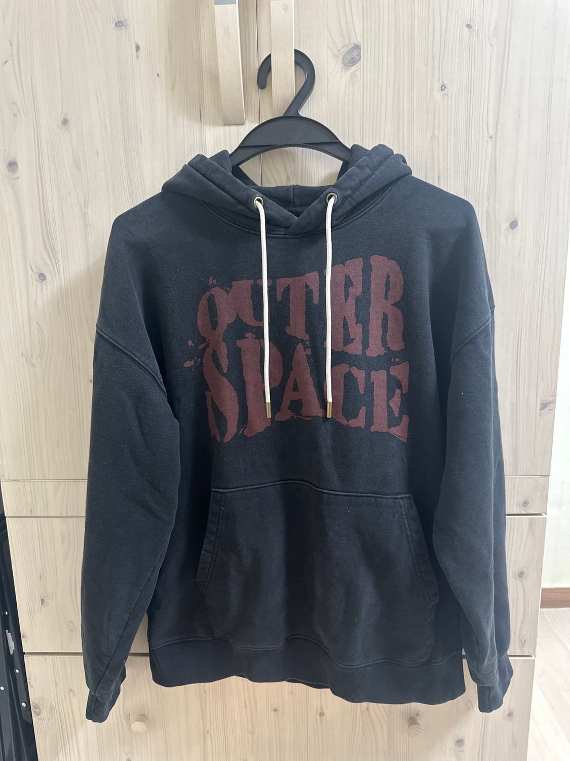 에즈카톤 스페이스 헤비코튼 후드티 블랙 L 상품이미지1