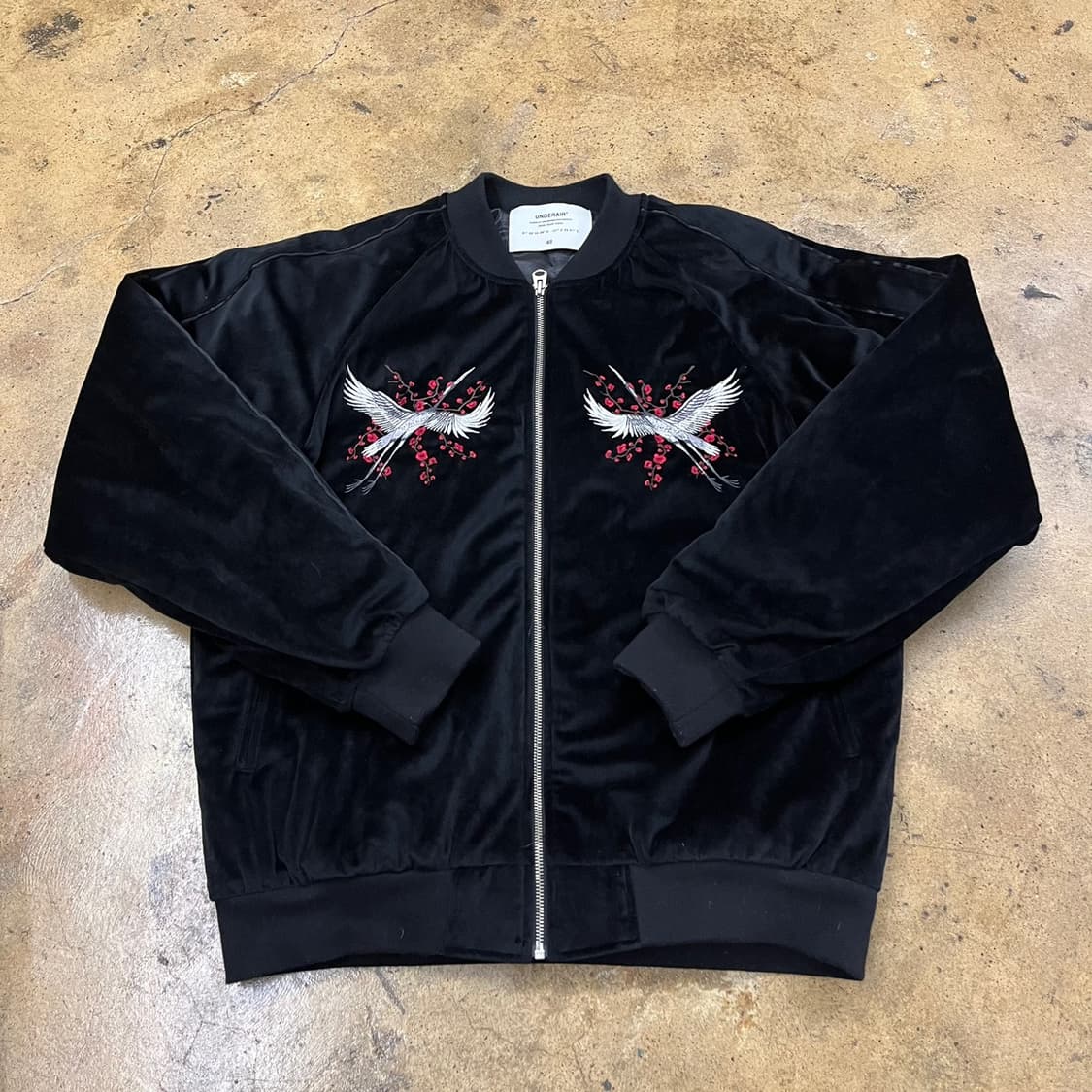 [정품/48] 언더에어 자수 벨벳 스카쟌 자켓 b18 상품이미지2