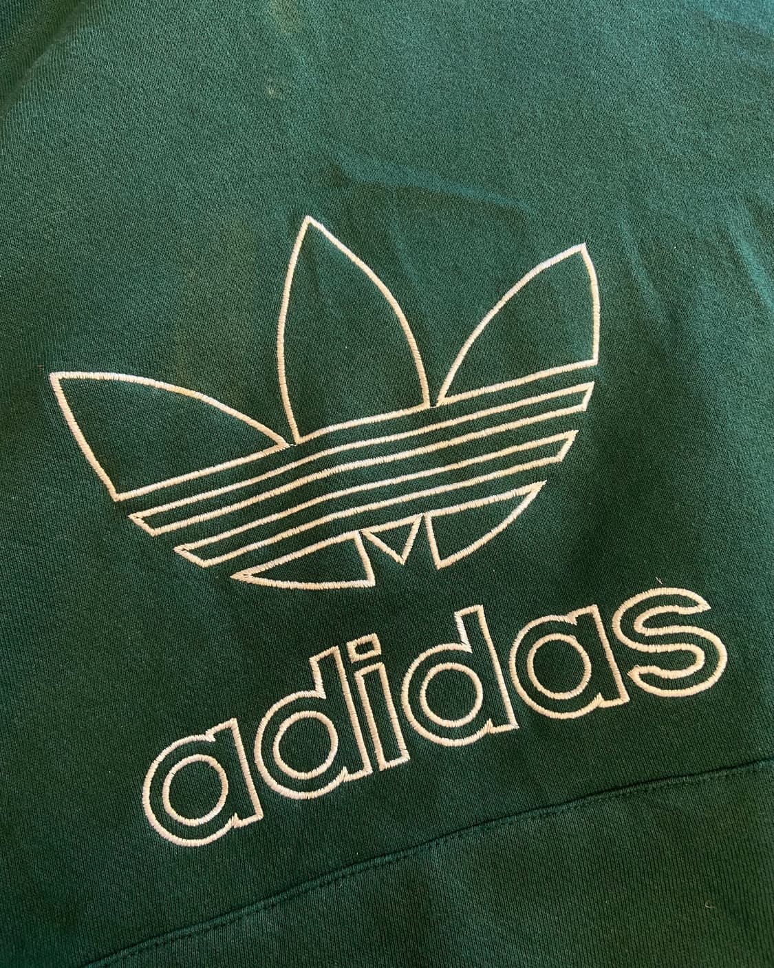실측 3XL) 1990s 아디다스 자수 빅 트레포일 후드 상품이미지3