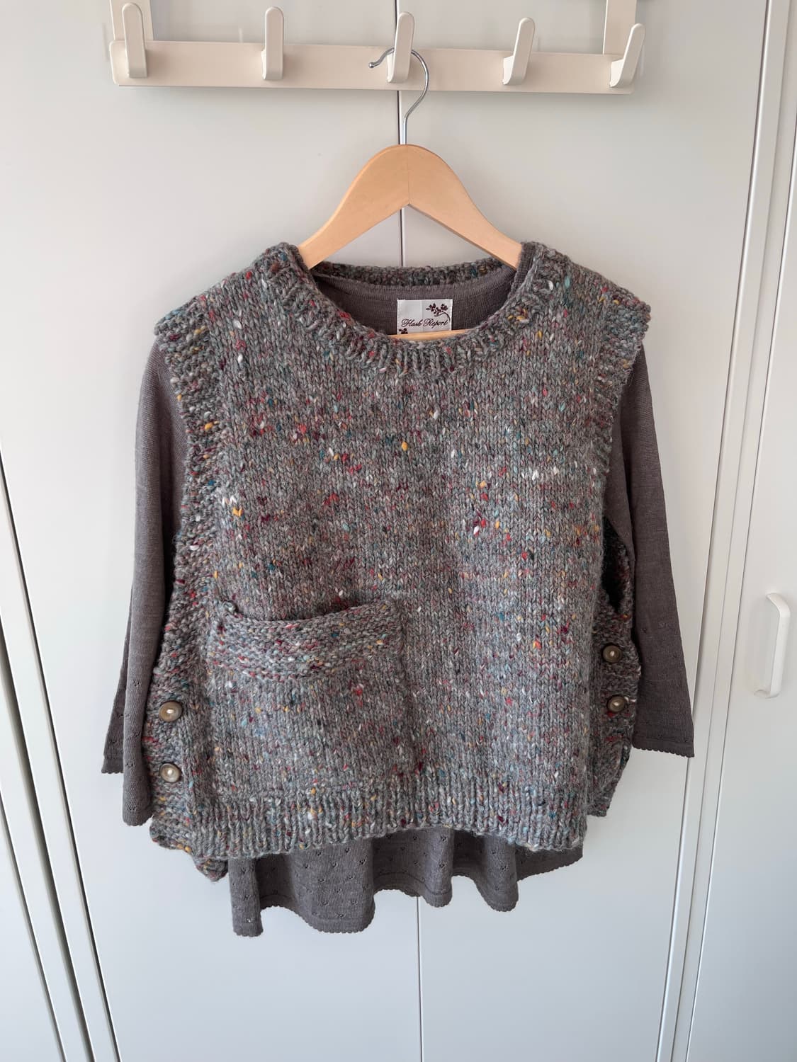 빈티지 핸드메이드 헤비 울니트 조끼  상품이미지4