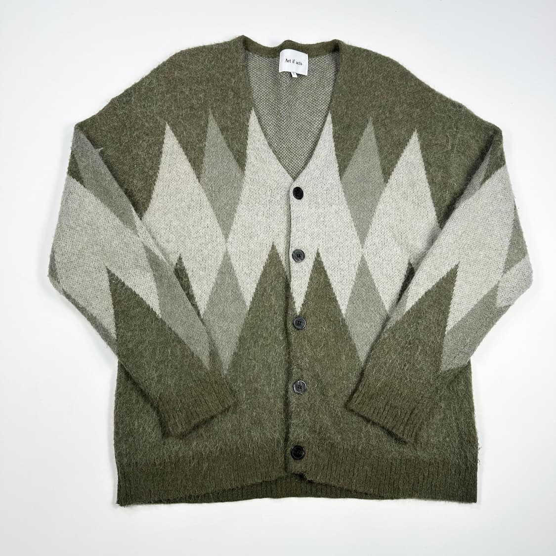 아트이프엑츠 모헤어 패턴 니트 가디건 (L) 상품이미지2