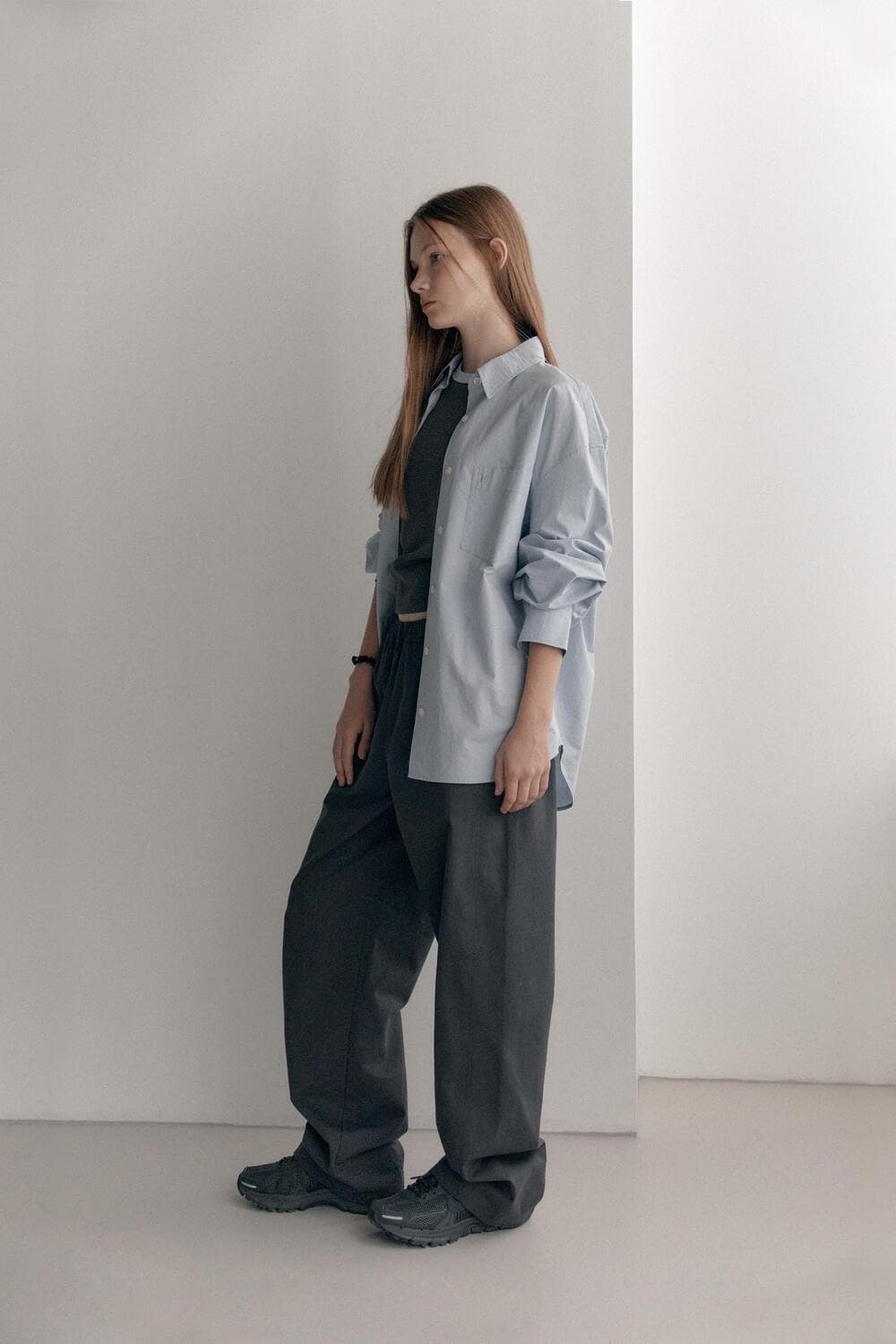 새상품) 로우클래식 LC COTTON SHIRT - BLUE 상품이미지2