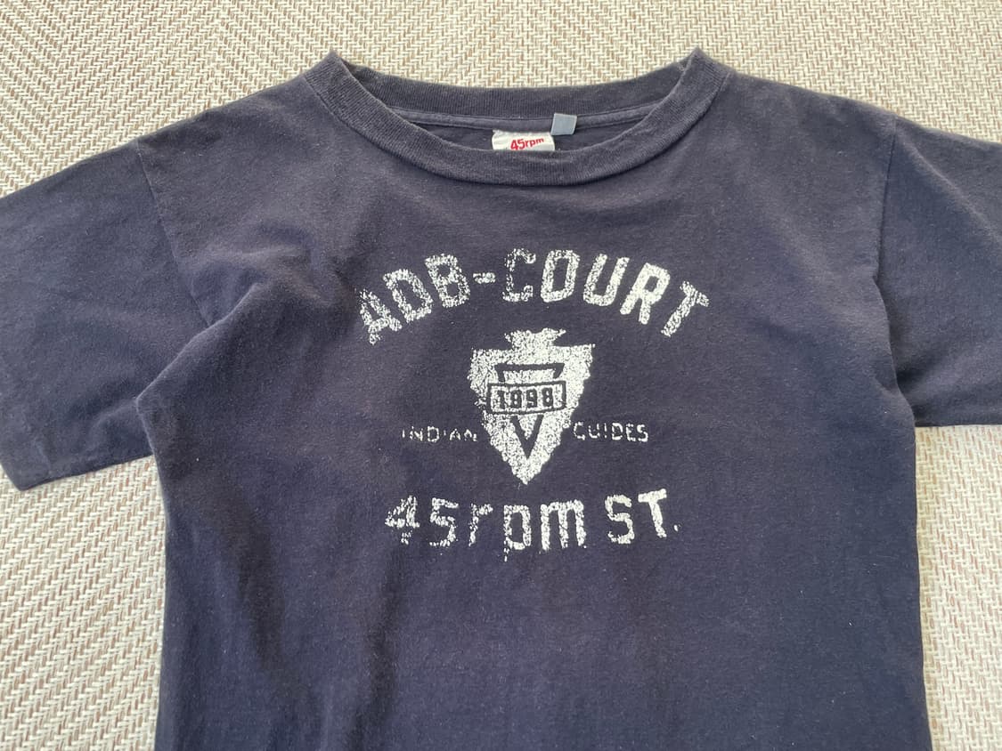 90s 싱글 45rpm 코트가이 프린팅 클럽 반팔티셔츠 상품이미지2