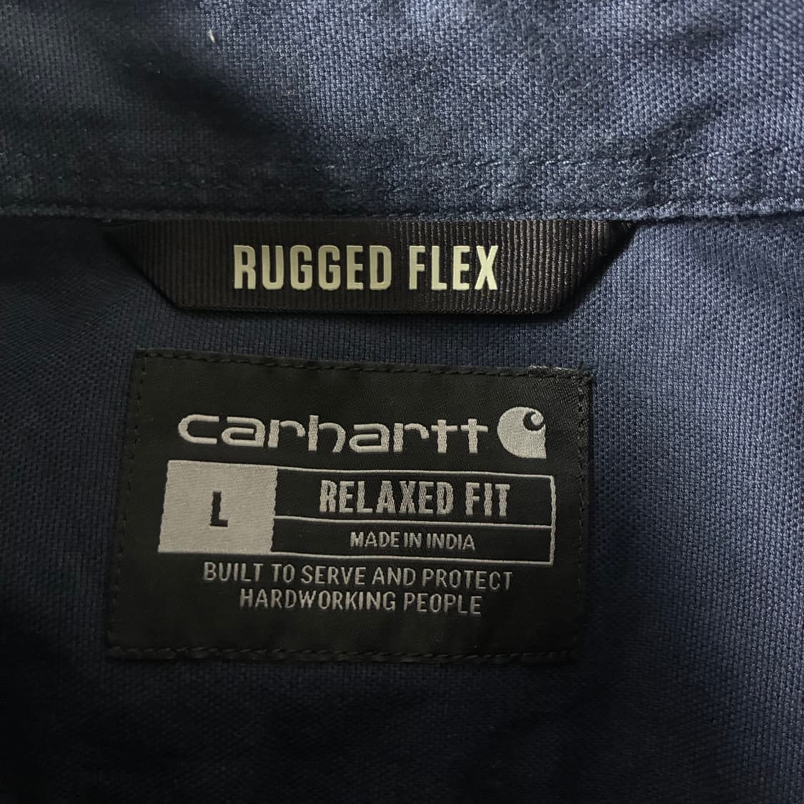 Carhartt  칼하트 러기드플렉스 포켓 코튼 네이비 셔츠 상품이미지3