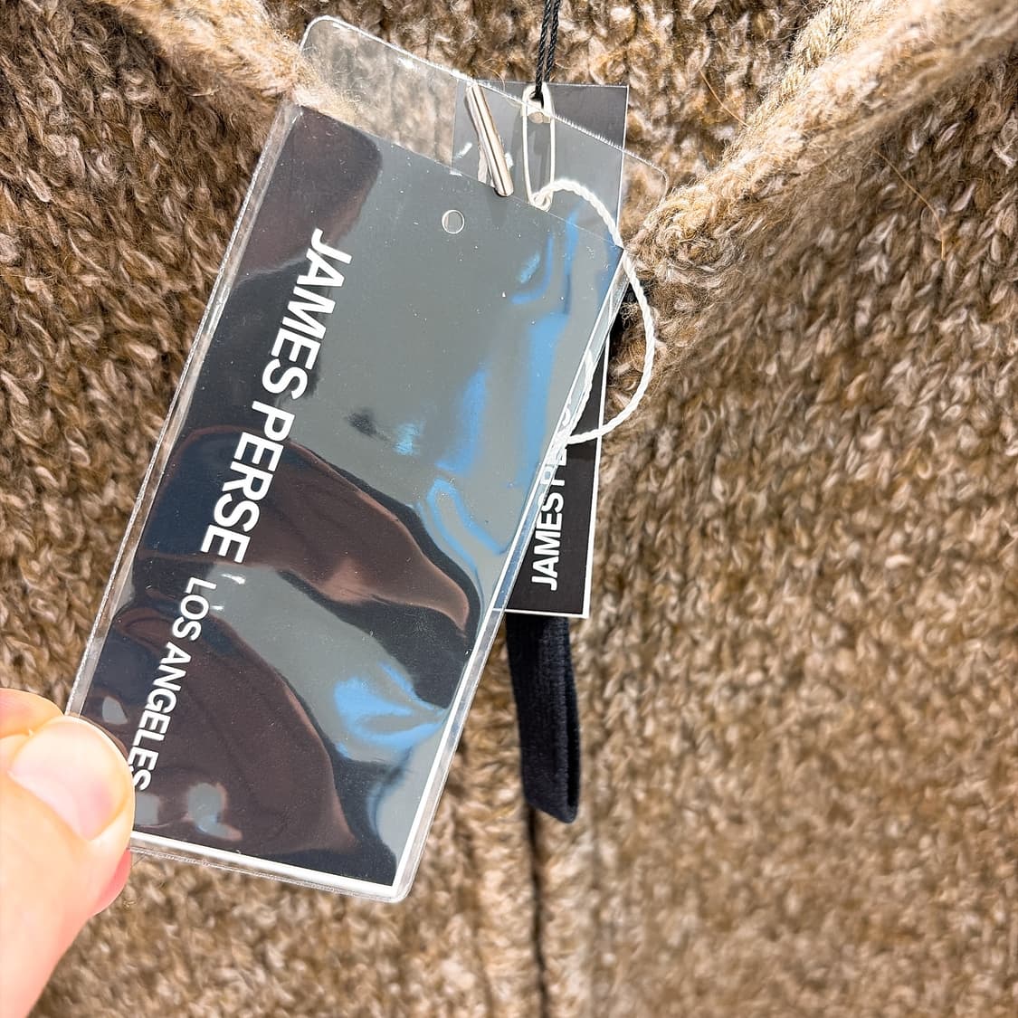 (정품/새상품) 제임스 펄스 남성 올리브 청키 후드 집업 니트 가디건 상품이미지4