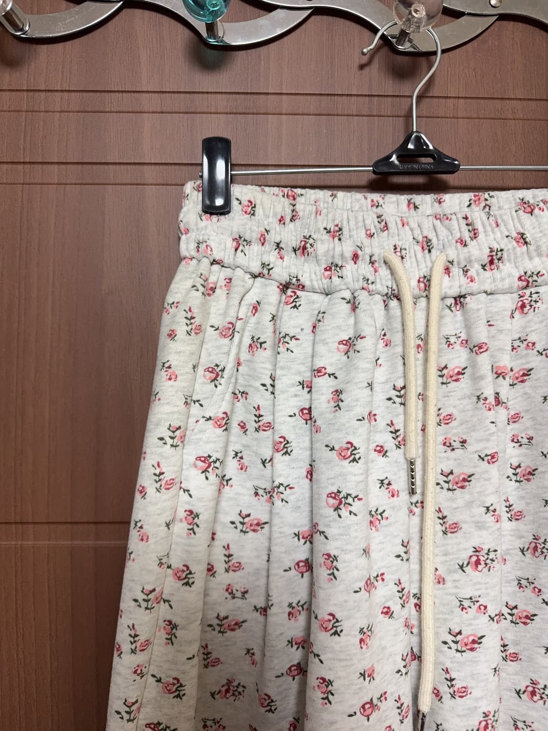 모리걸 하구미 히메갸루 빈티지 잔꽃 무늬 밴딩 트레이닝 팬츠 상품이미지2