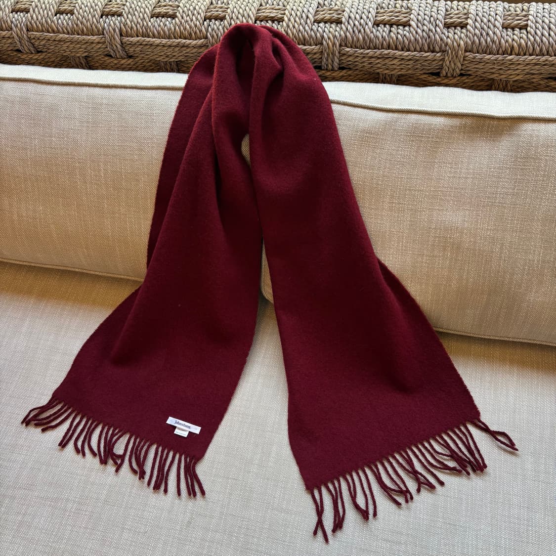 [Johnstons of Elgin] 스코틀랜드산 램스울 100% 버건디 상품이미지1