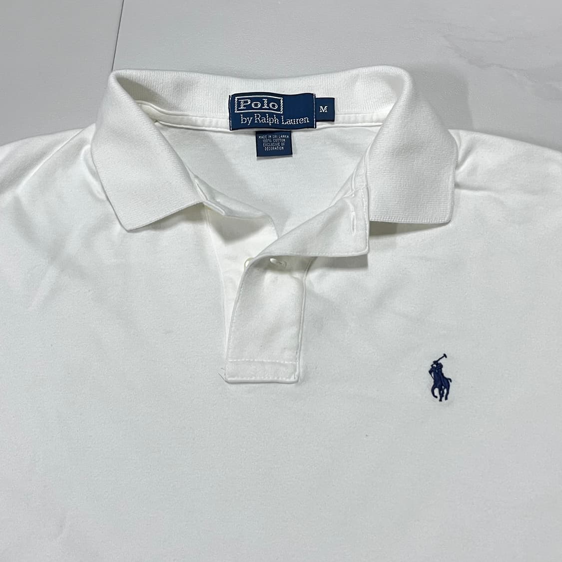 [정품] 폴로 화이트 / 네이비포니 반팔카라티 [ M ] 상품이미지3