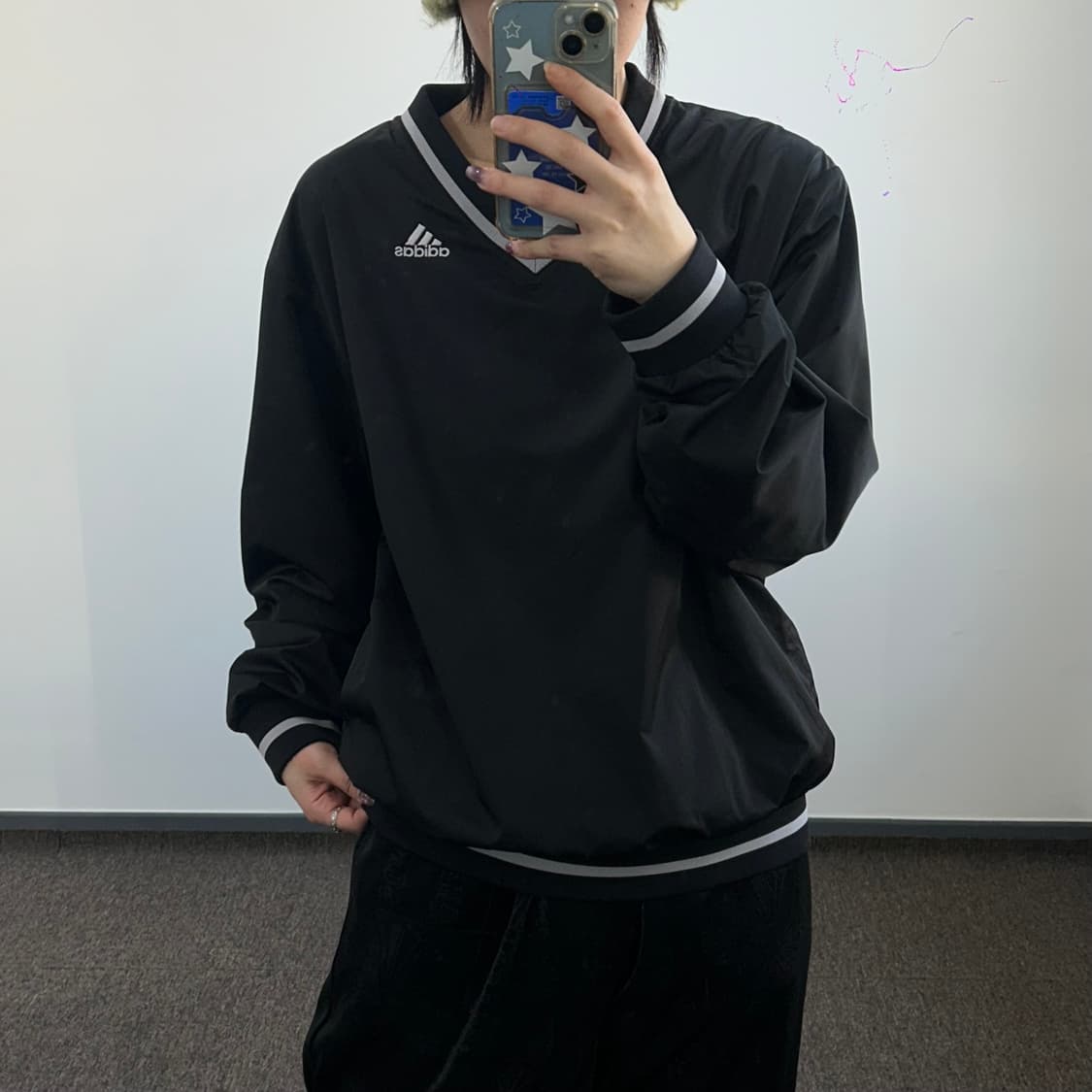 Adidas 아디다스 삼각로고 블랙 웜업  상품이미지1