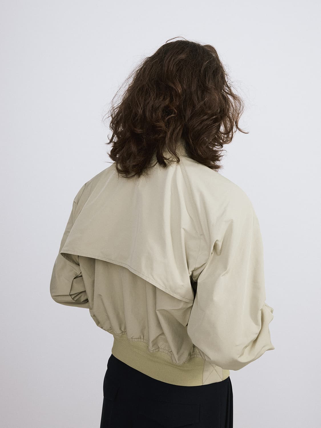 렉토 26SS 크롭 헤링턴 점퍼 자켓 라이트 카키 상품이미지2