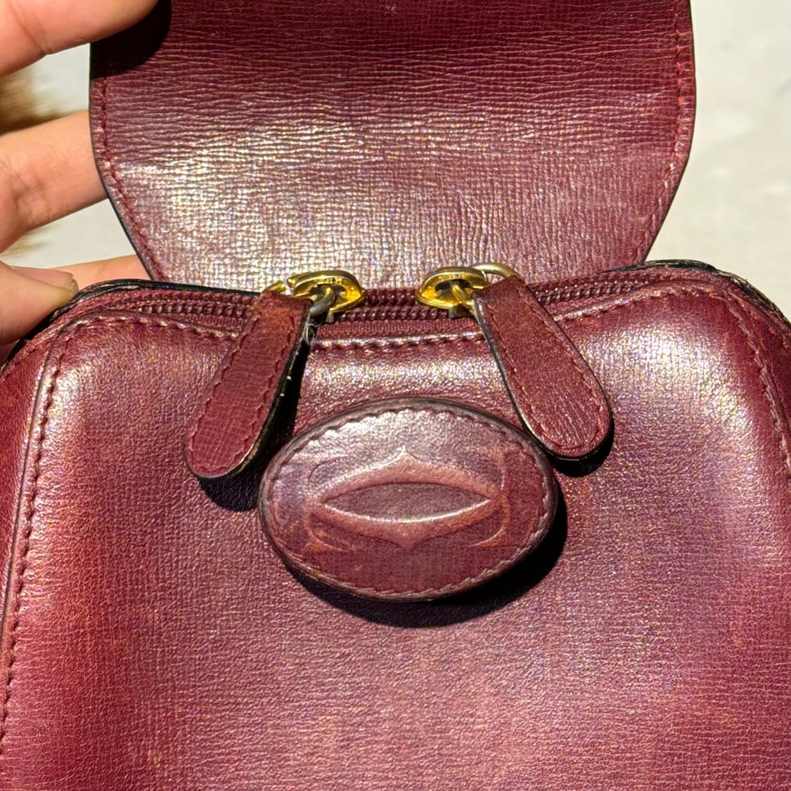 Cartier 까르띠에 레더 백팩 버건디 상품이미지3