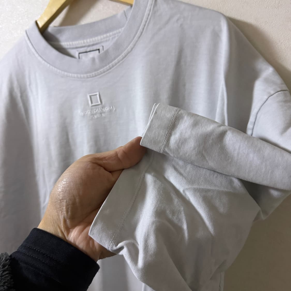 우영미 파리 남성 오버핏 플레이트 반팔티셔츠 52  상품이미지8