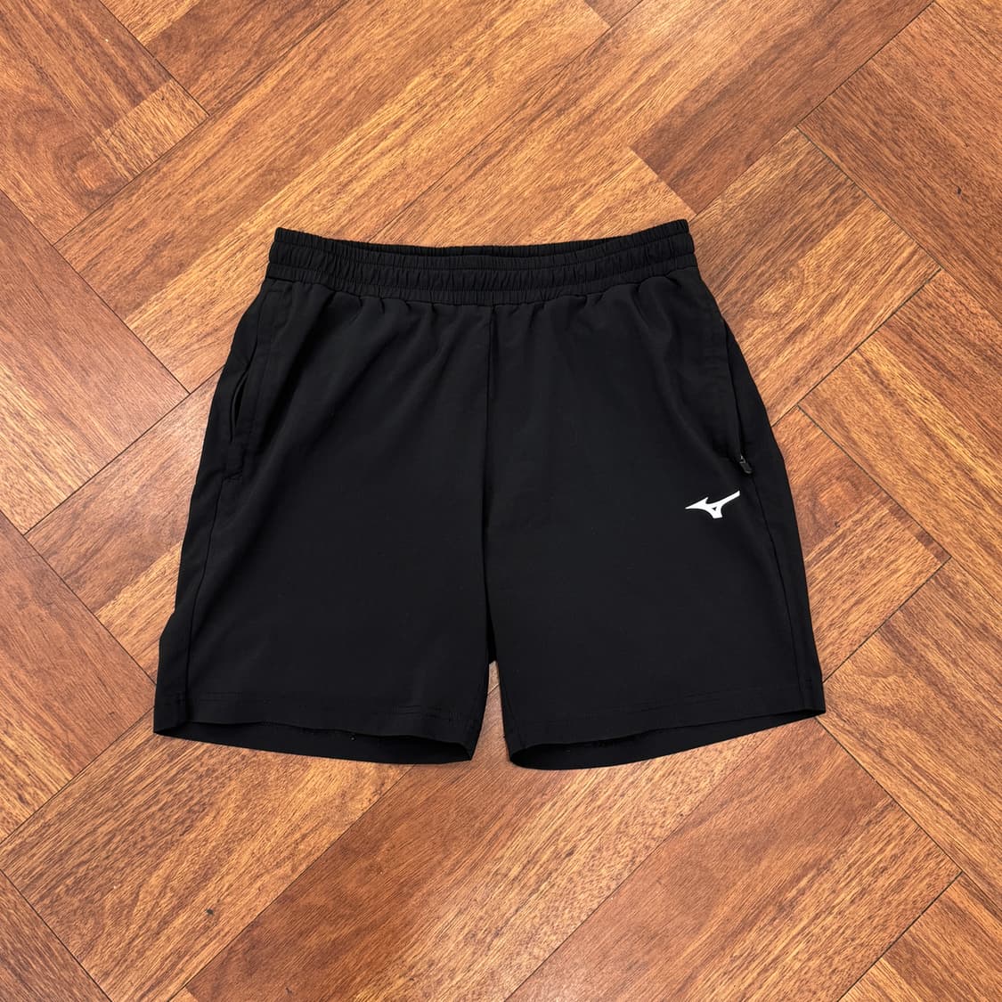 L 미즈노 블랙 기능성 반바지 팬츠  상품이미지1