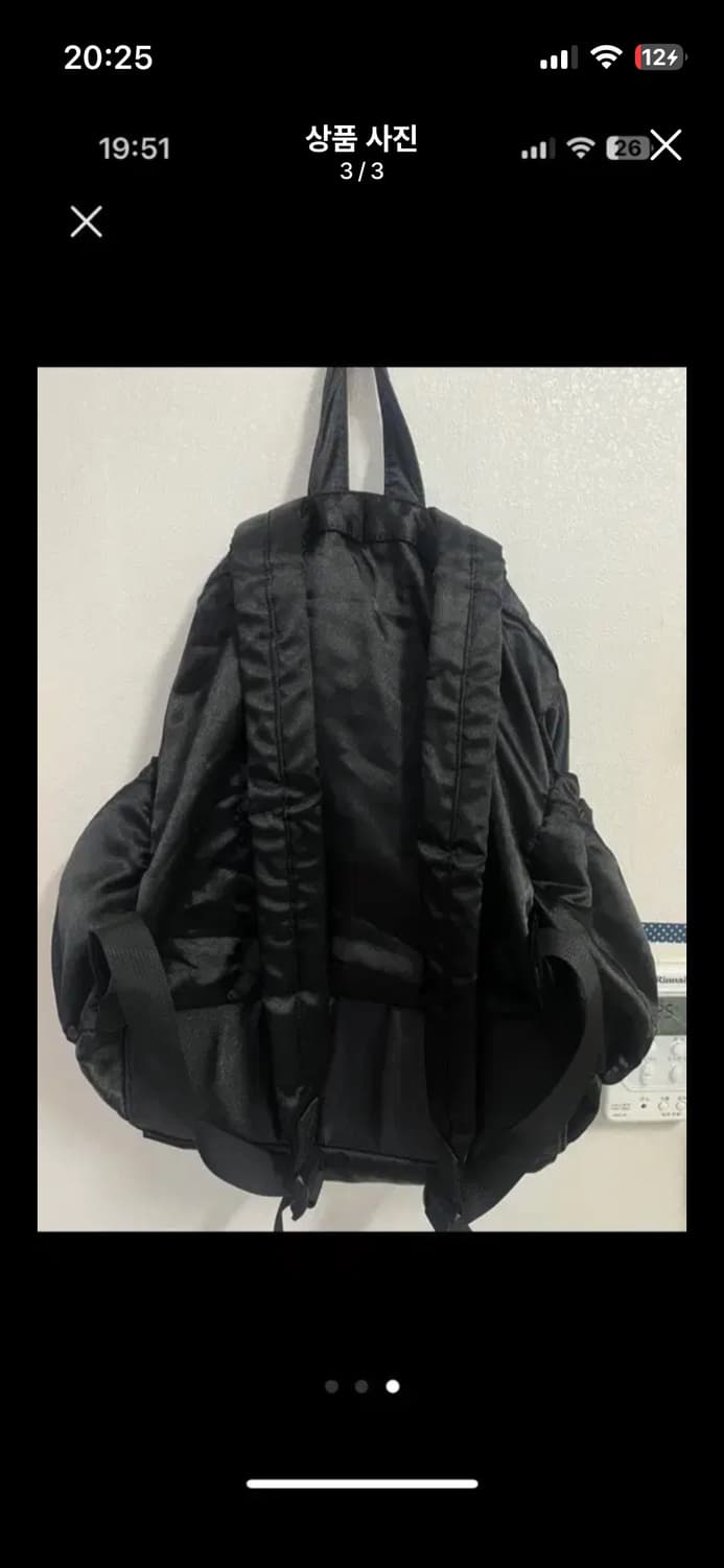 블랙 새틴 백팩 상품이미지3