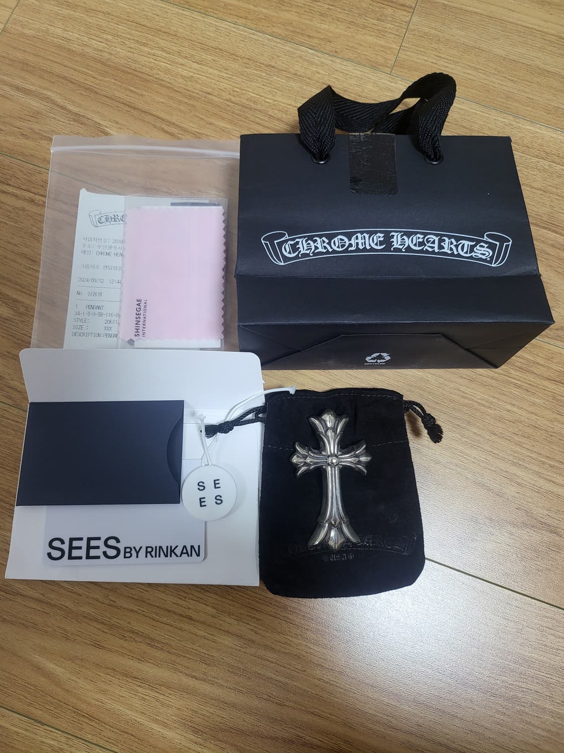 [L]크롬하츠 더블크로스 라지 펜던트 상품이미지2