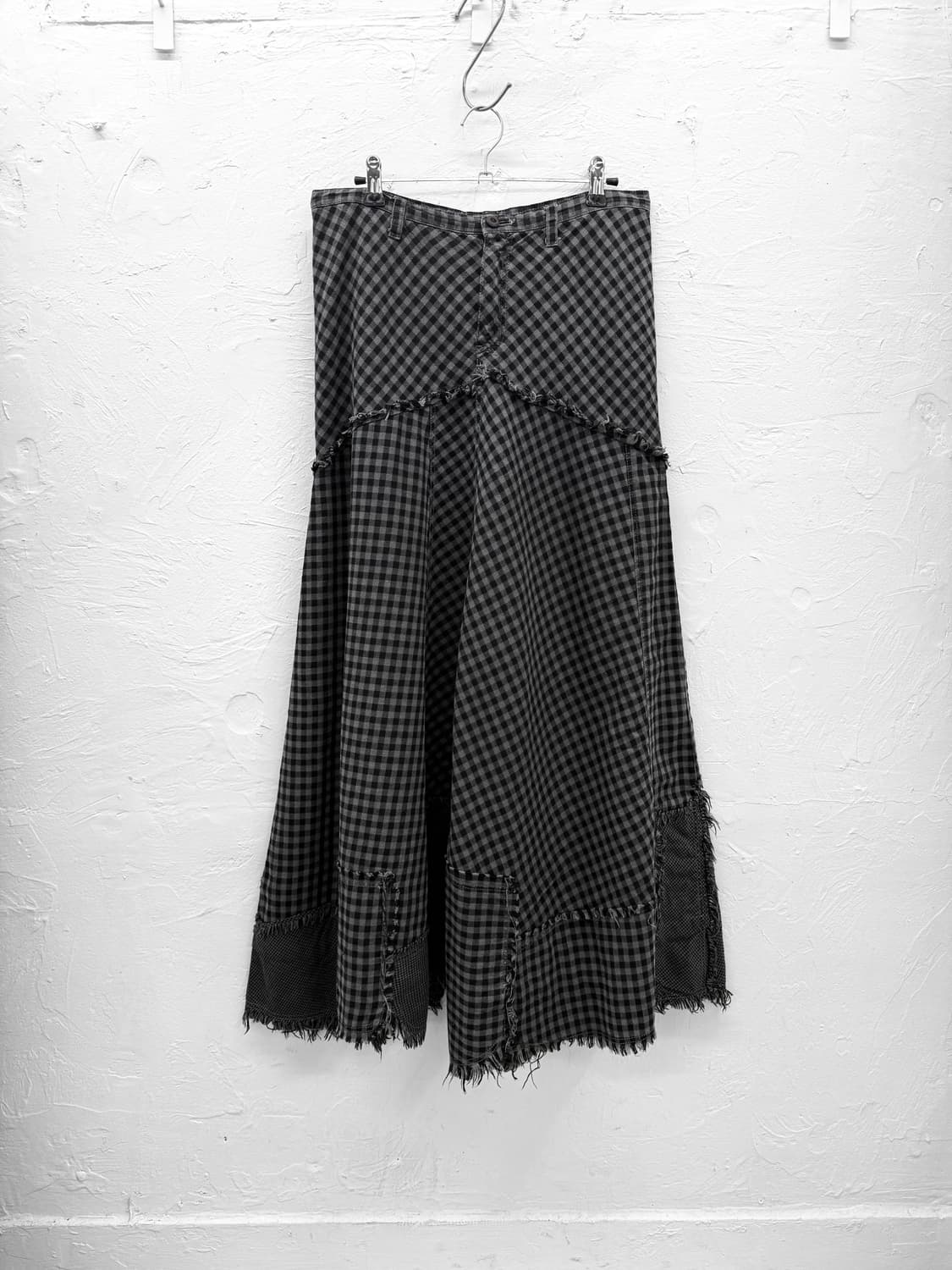 ozone rocks 컷오프 체크 플레어 스커트 상품이미지1