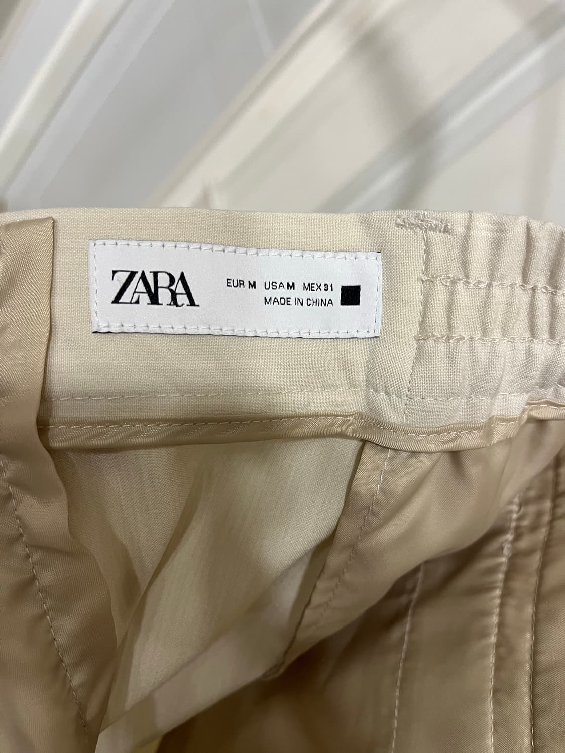 자라 투턱 아이보리 와이드 슬랙스 상품이미지5