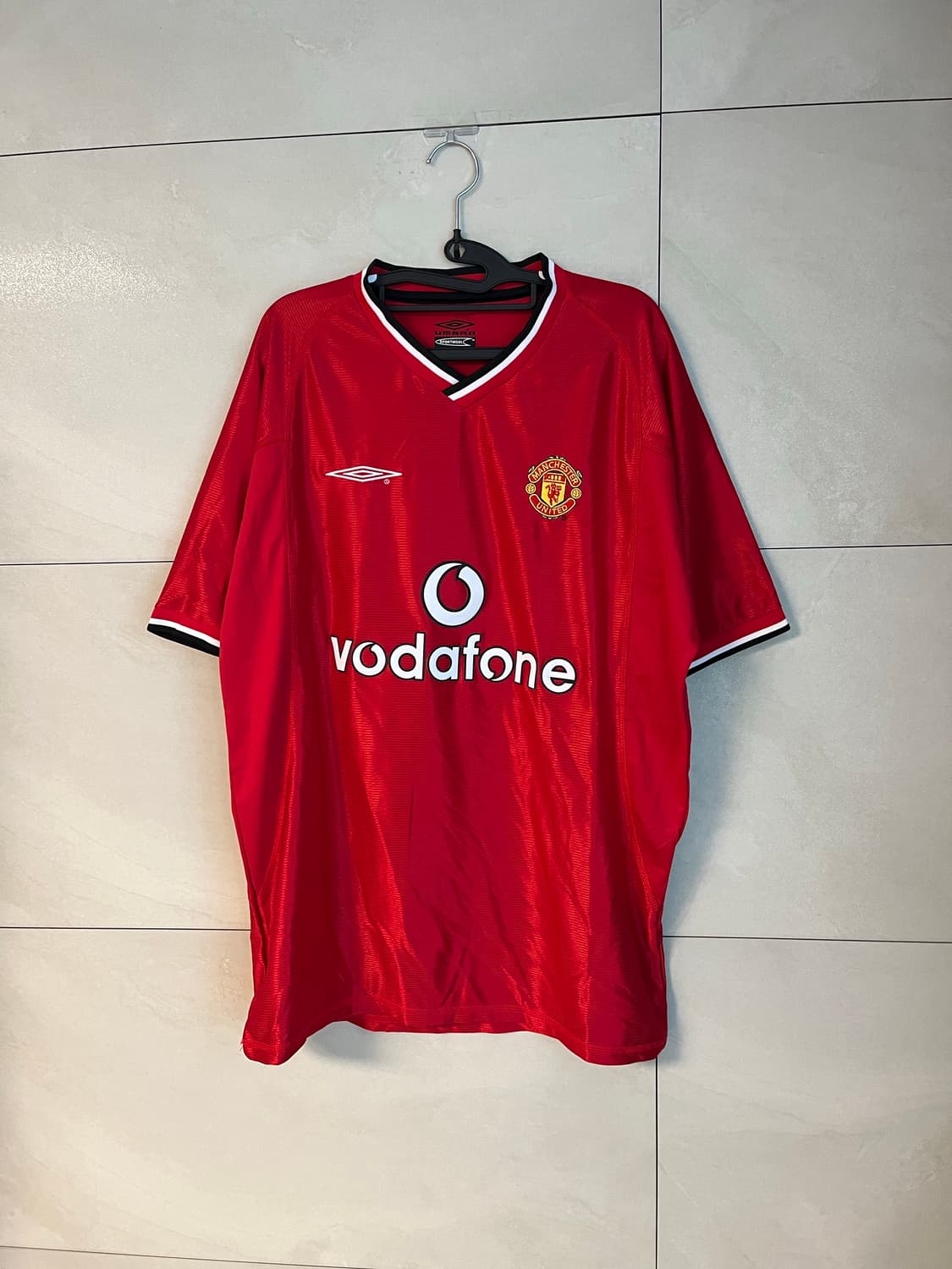 [XL]00-02 엄브로X맨체스터 유나이티드 홈 유니폼 보다폰 상품이미지3