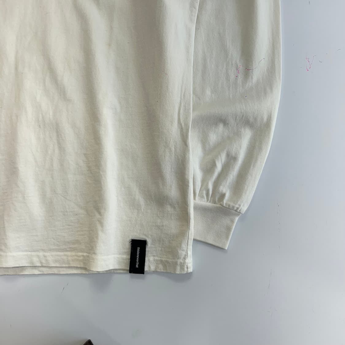 Thisisneverthat 디스이즈네버뎃 블랙 로고 아이보리 롱슬리브 상품이미지5