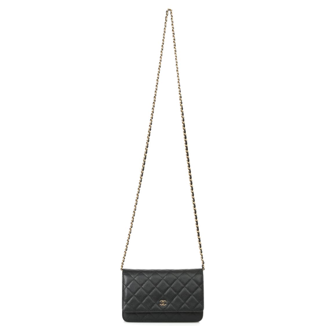 샤넬 클래식 캐비어 WOC 체인 미니크로스 블랙 금장 AP0250 상품이미지5