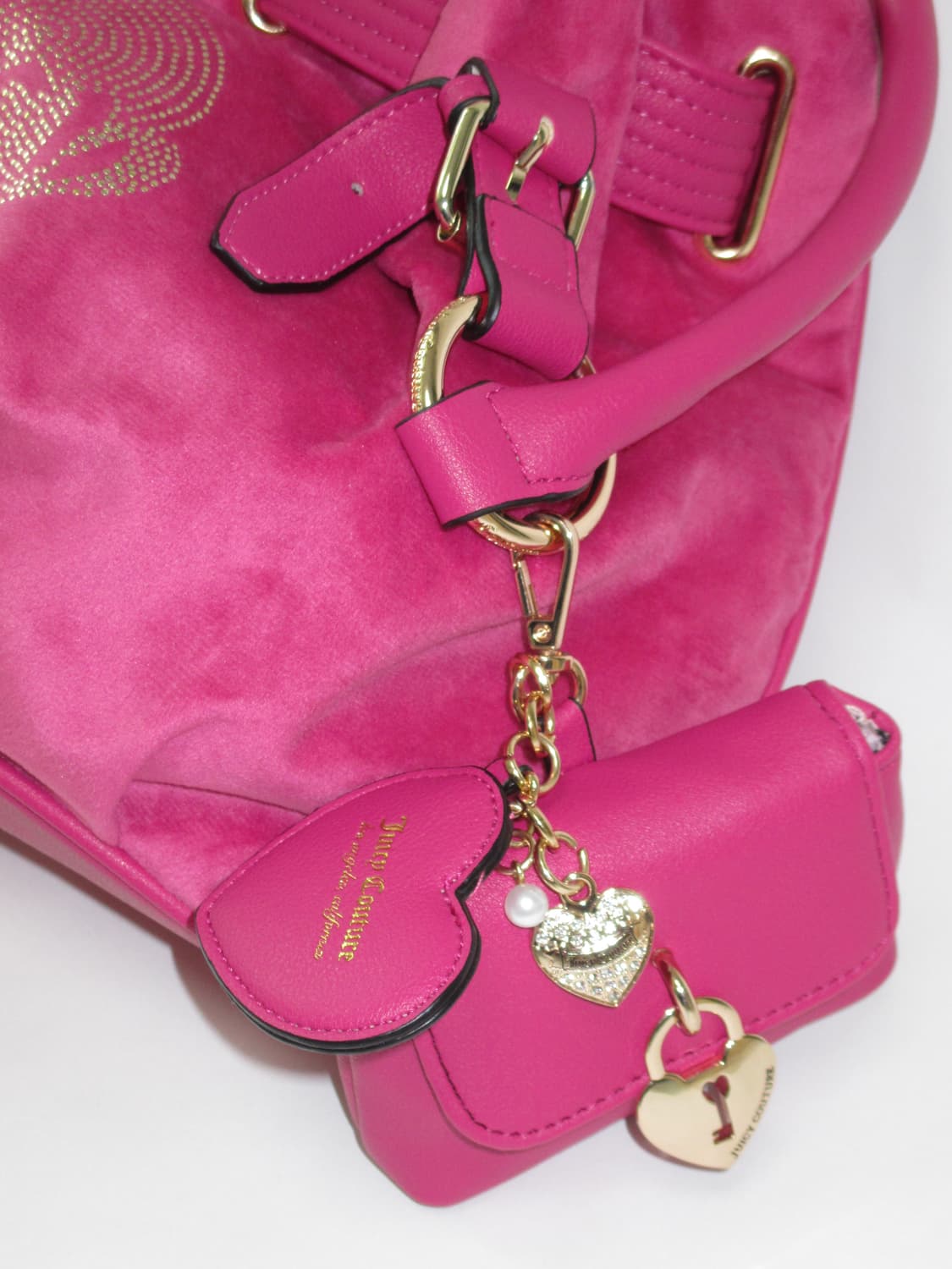 쥬시 꾸뛰르 익스클루시브 토트백 핑크 + 미니 코인월렛 챰 상품이미지3